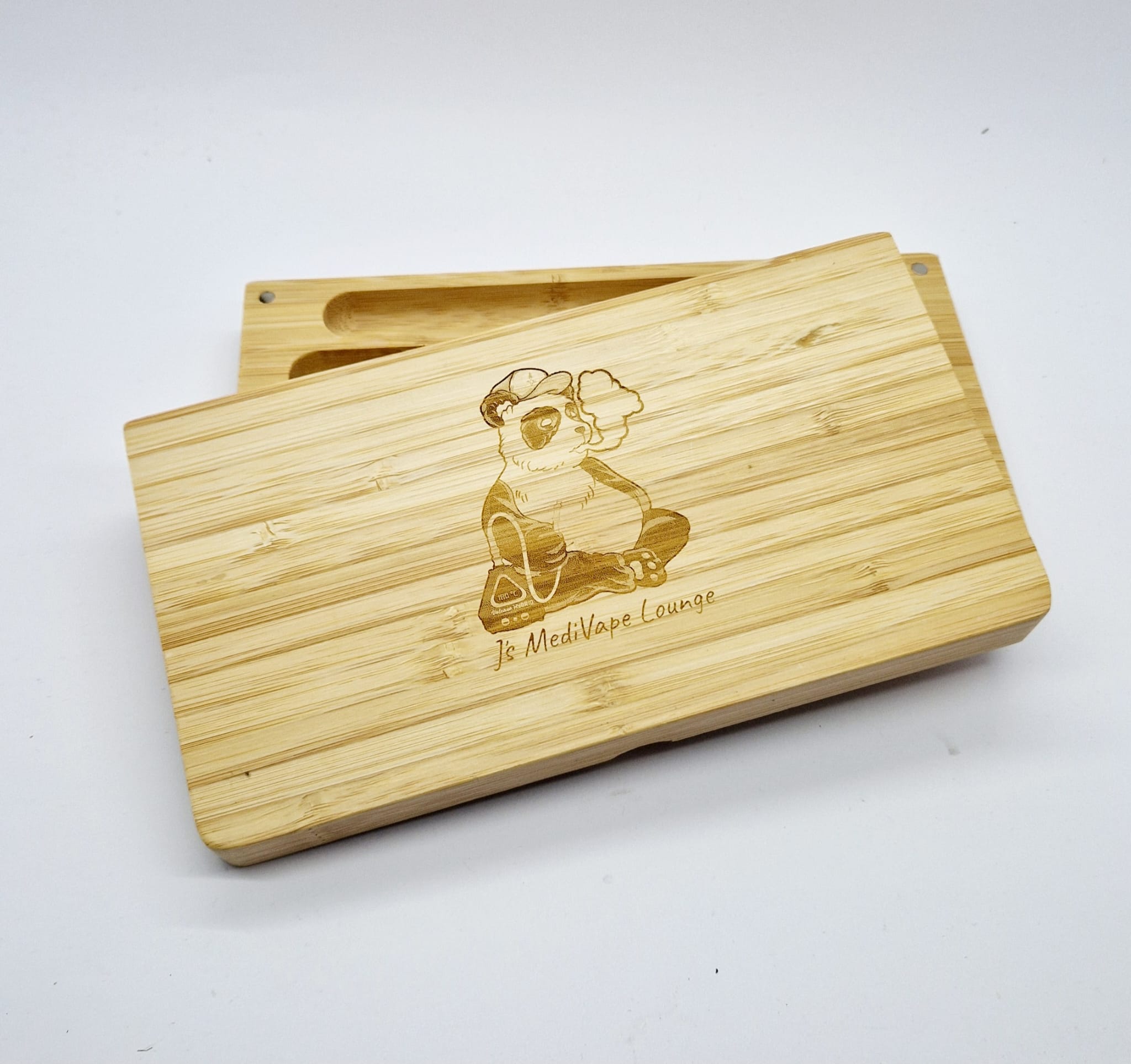 Custom Engraved 2 Part Magnetic Bamboo Rolling Tray