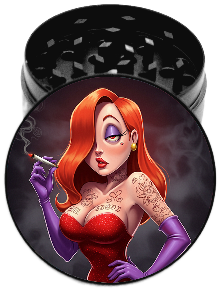 Princess Baddie Cute Nostalgia - 50mm 4-Piece Premium Metal Tobacco Herb Grinder Crusher Design Gift Jessica